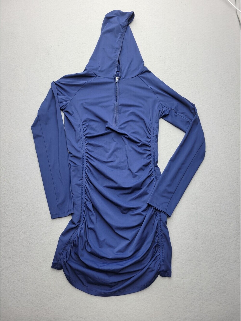 Athleta Womens Dress Size XS Navy Pencil Micro Long Sleeve Solid Pockets Casual
